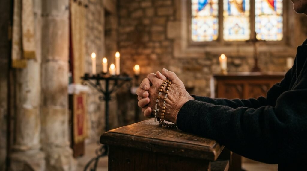 Manos unidas en oración de gratitud por favores recibidos de Dios
