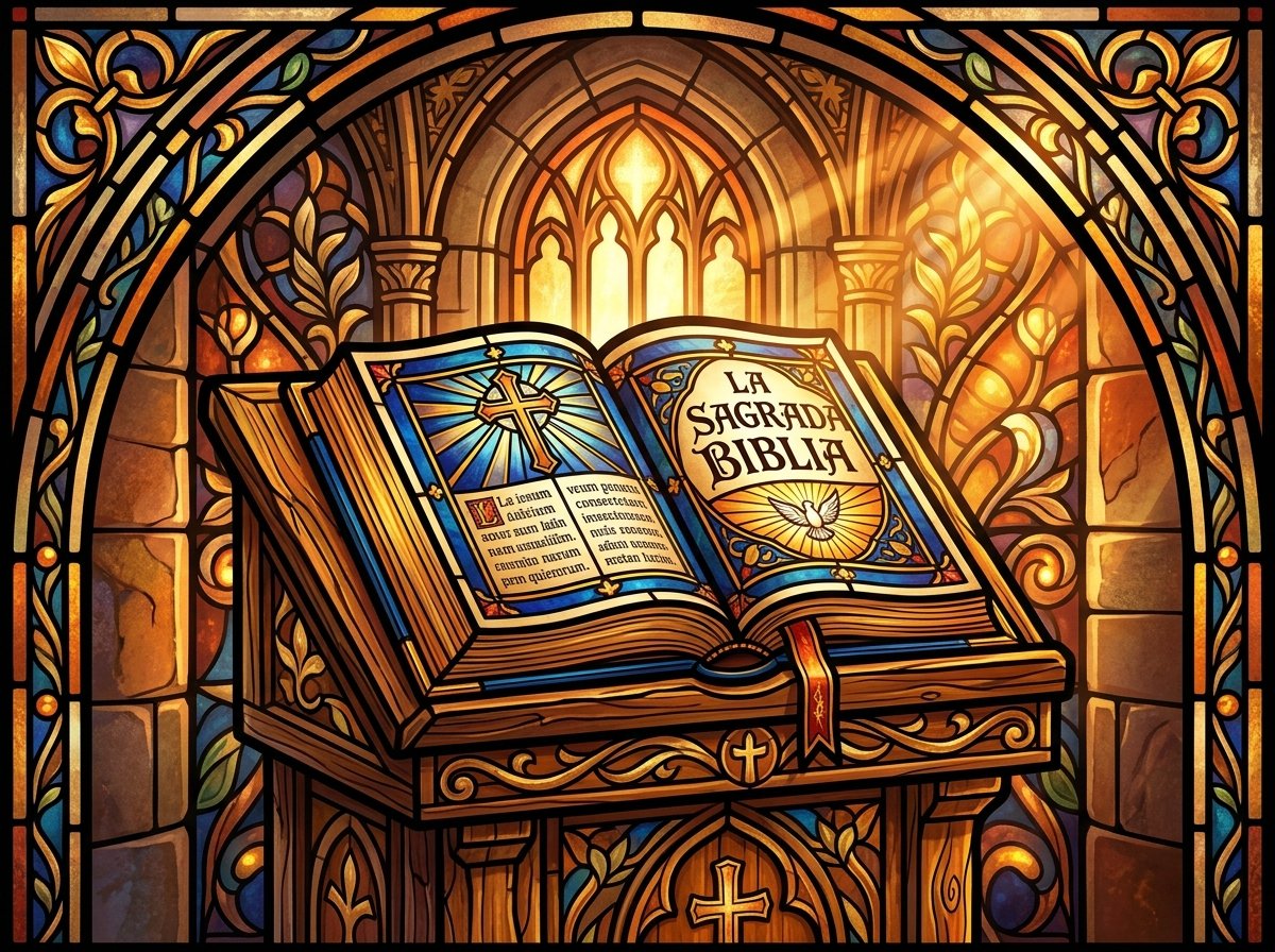 Biblia abierta con luz cálida representando el caminito de infancia espiritual